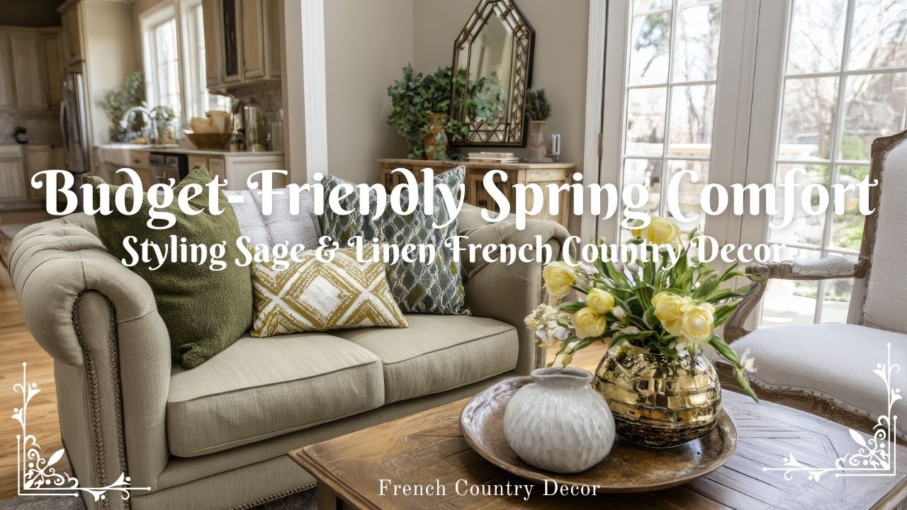 Budget-Friendly Spring Comfort: Styling Sage & Linen French Country Decor