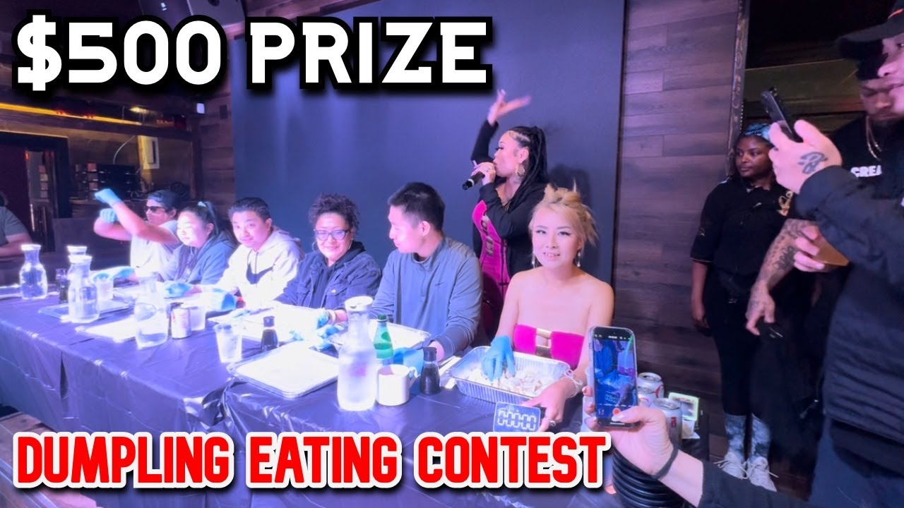 $500 PRIZE DUMPLING EATING CONTEST at Dragon Gate in Oakland, CA!! #RainaisCrazy