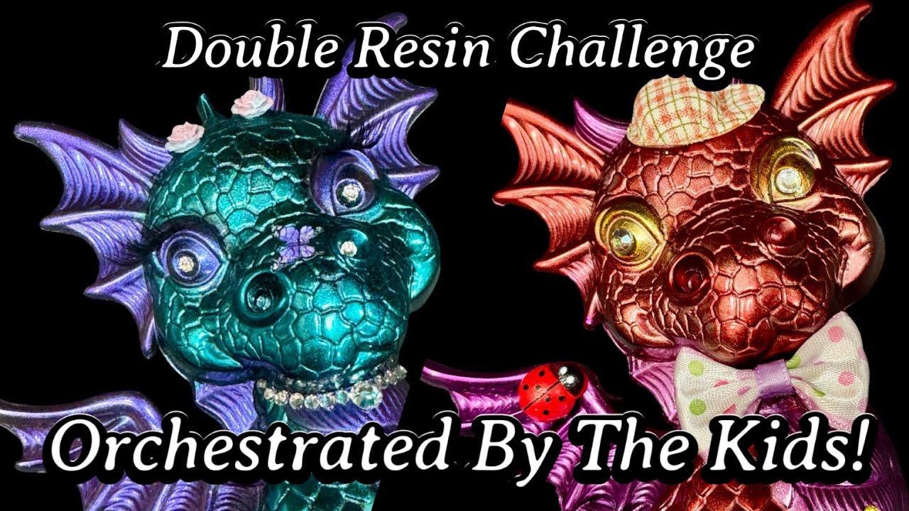 #828 Double Dragon & Bunny Resin Challenge Orchestrated By The Kids!!