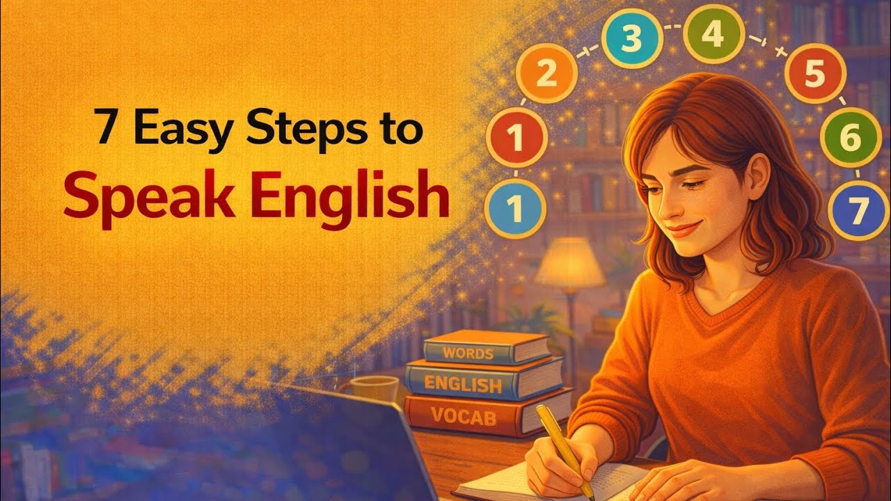 7 Easy Step to Speak English | Slow English Listening & Fluency Practice (A1–A2 Shadowing)