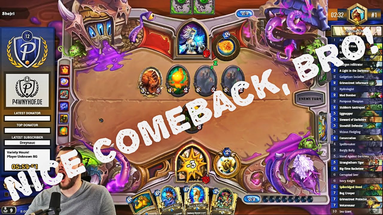 Hearthstone Arena - P4wnyhof Playing Paladin Arena!
