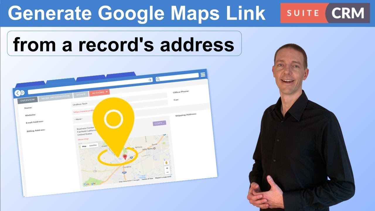 Создание ссылки Google Maps из адреса записи SuiteCRM