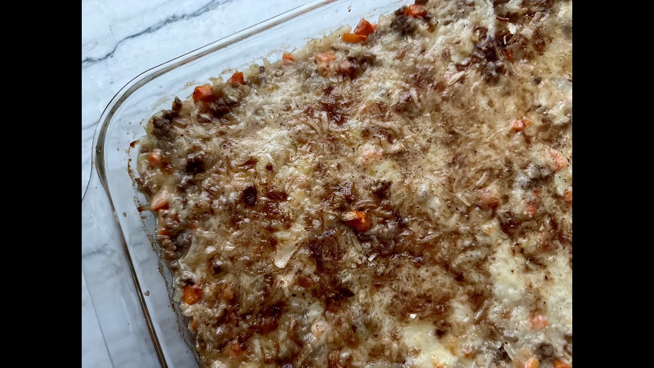 ЧТО НА УЖИН | ФРАНЦУЗСКАЯ ЛУКОВАЯ ЗАПЕКАНКА С ГОВЯДИНОЙ И РИСОМ