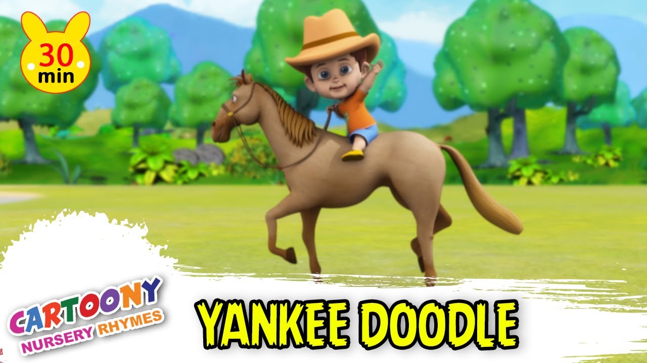 Yankee Doodle | English Nursery Rhyme for Children | Kids Poem | Cartoony Rhymes |