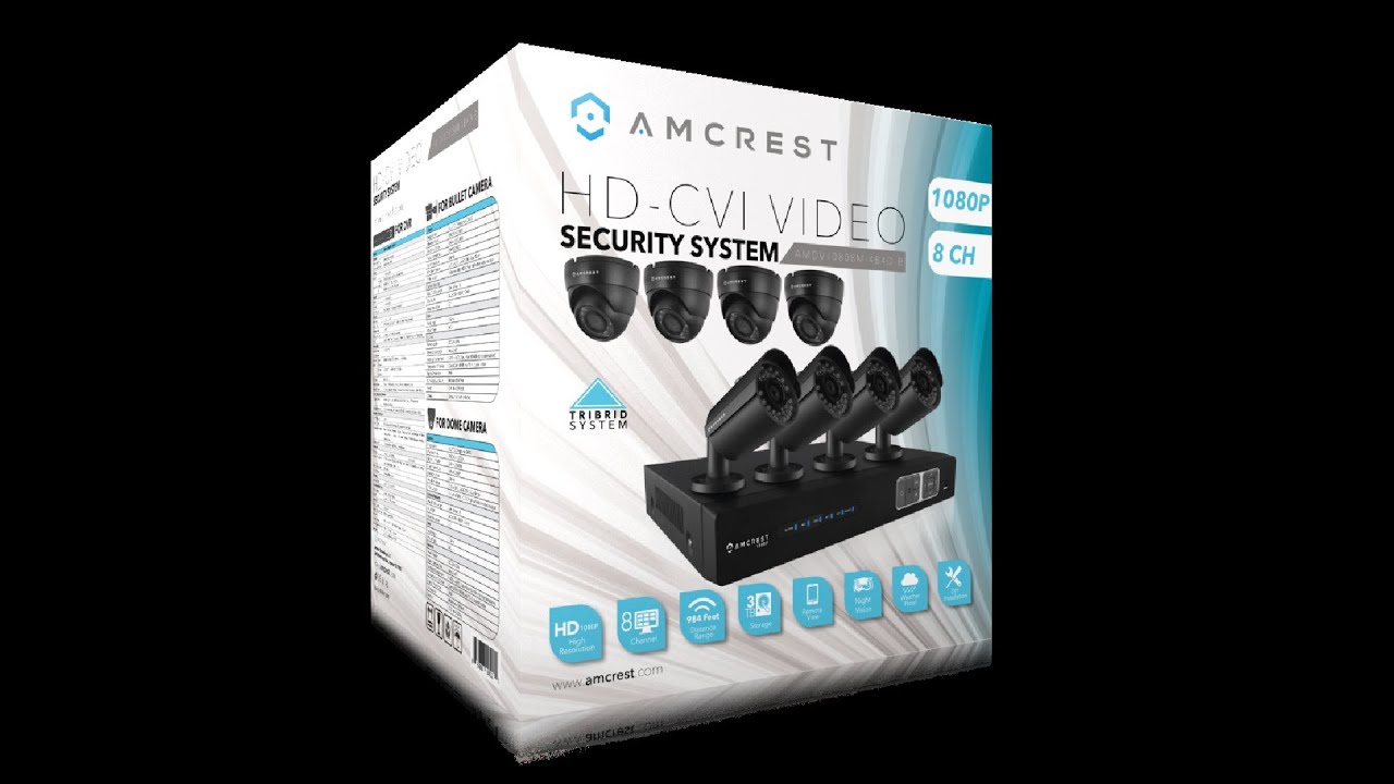 Amcrest 1080p HDCVI 8CH Video Security System DVR Unboxing