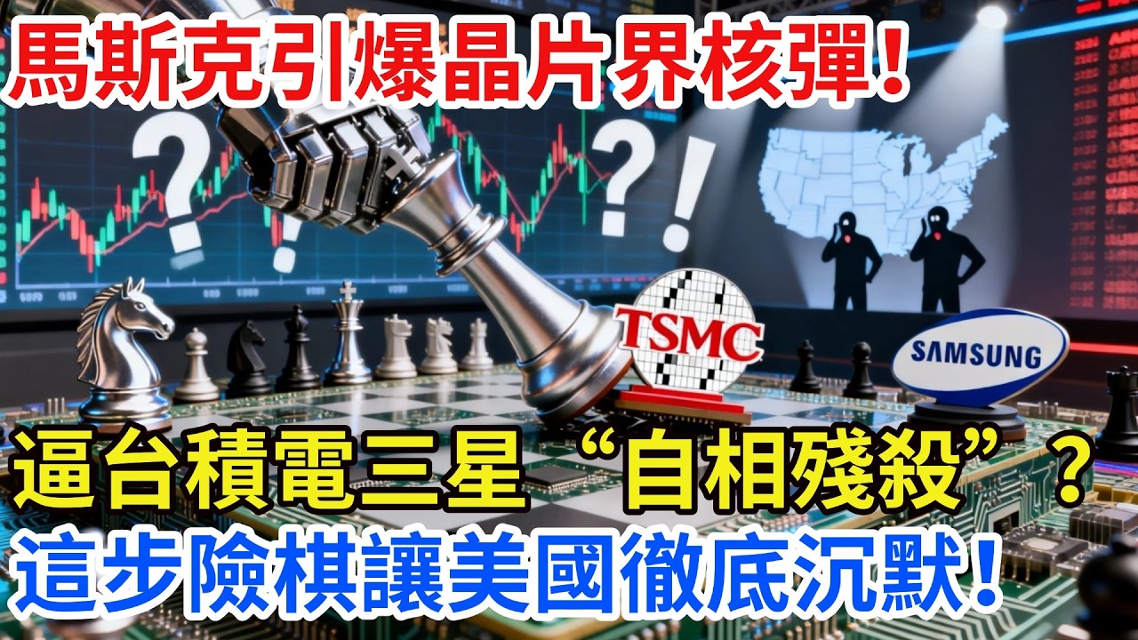 馬斯克狂拋“雙代工”炸彈！ 台積電三星被迫同台競技？ 這步險棋連美國都看傻！【匠行強國】#工程#科技#中國基建#科普#高鐵#芯片 #全球趨勢新聞#科技#熱門