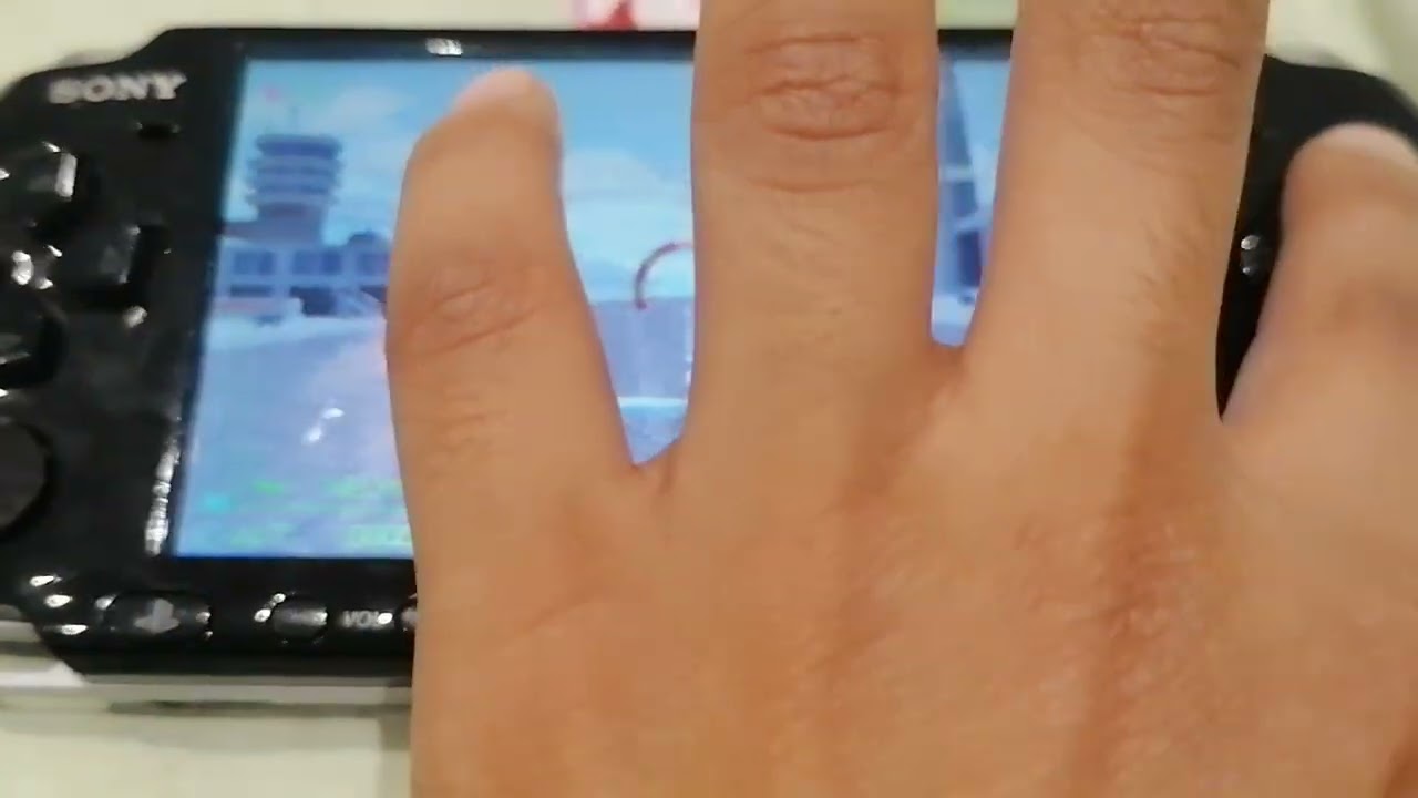 Playing plane game  the best game on psp 3000 but not to bad the game