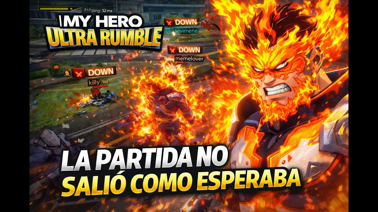 Jugando My Hero Ultra Rumble, la partida no salio como esperaba