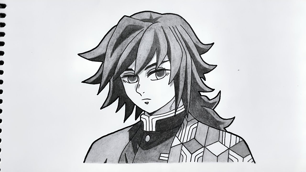 How to draw giyuu tomioka | step by step | demon slayer
