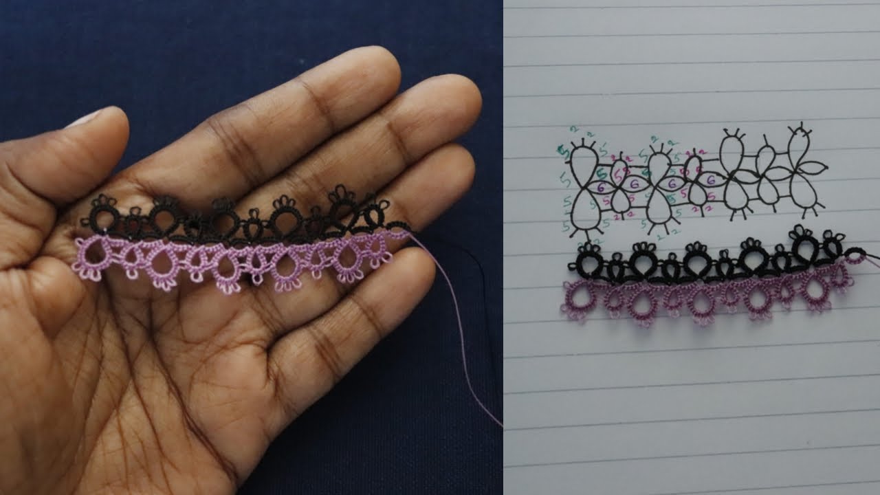 # shuttle tatting # tatting lace || simple pattern || In Tamil || Thread and Needle