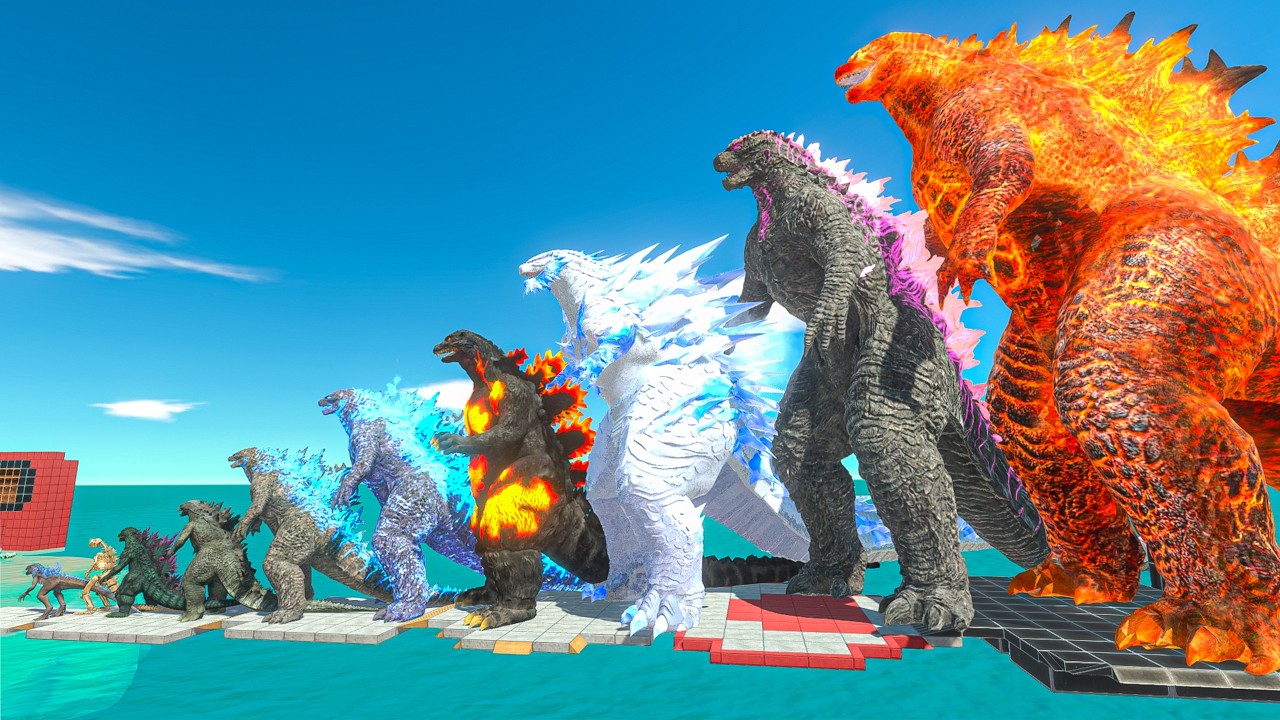 EVOLUTION of GODZILLA Power Level VS Ghidorah + Godzilla Earth + King Kong