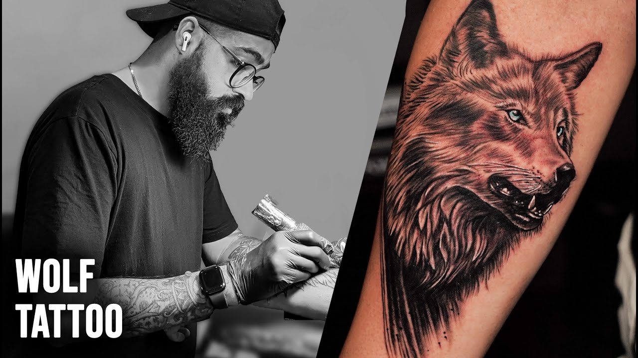 Wolf Tattoo 🐺 by @tattoosbyabishek