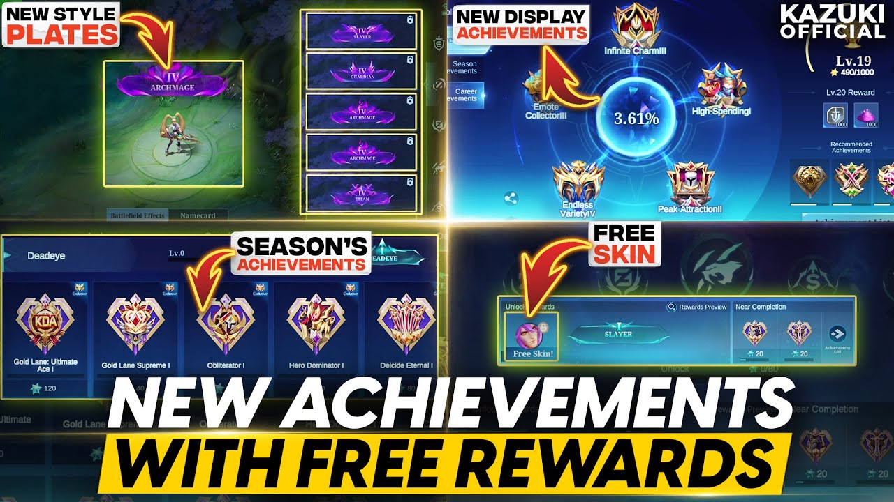 NEW MLBB FEATURES | REVAMPED ACHIEVEMENT SYSTEM | NEW STYLE PLATES | CAREER ACHIEVEMENTS&nbsp;&&nbsp;MORE