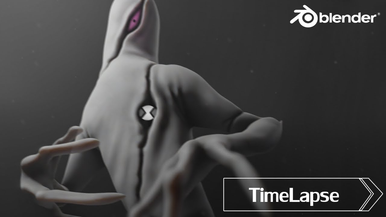 Realistic Ghostfreak - Ben 10 (Blender Timelapse)