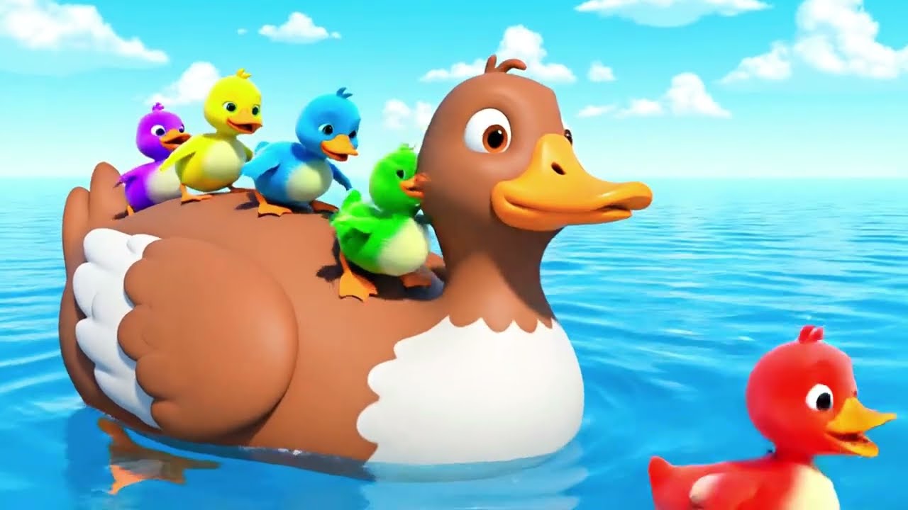 Five Little Ducks 3D Animation | Fun Nursery Rhyme for Kids & Toddlers