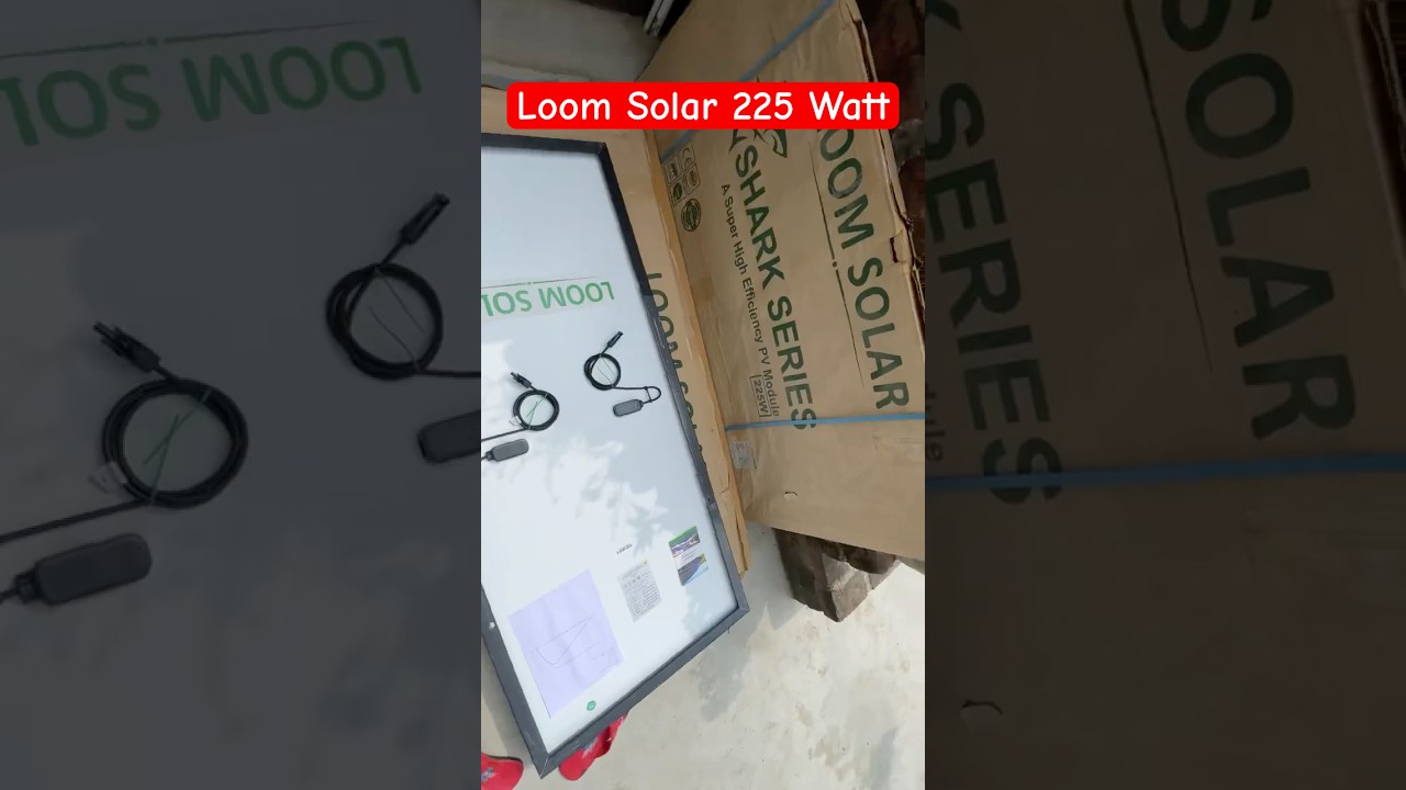 Loom Solar : 225 Watt Half Cut Mono Perc Panel Unboxing | 12 Volt Shark Solar Panel#solar #loomsolar