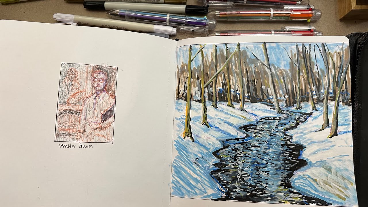 Open Studio Livestream 12 sketchbook work and panel making