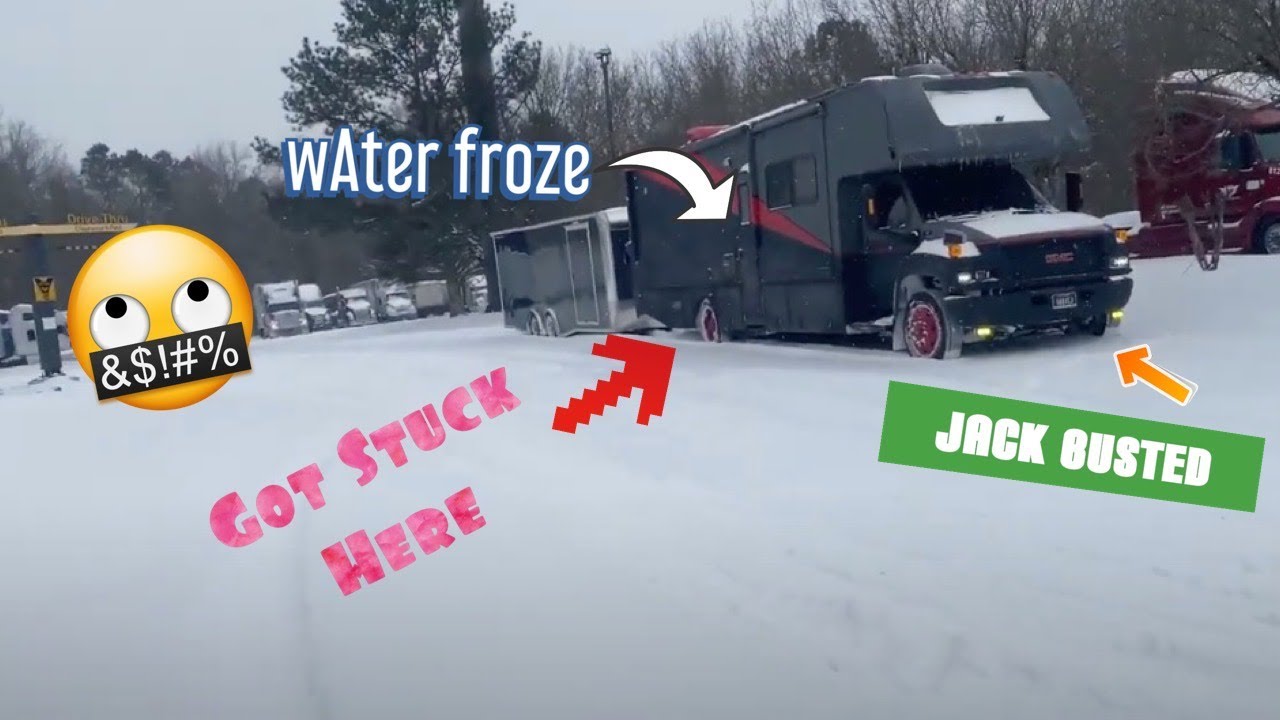The WORST snowstorm I've ever driven my RV in!!