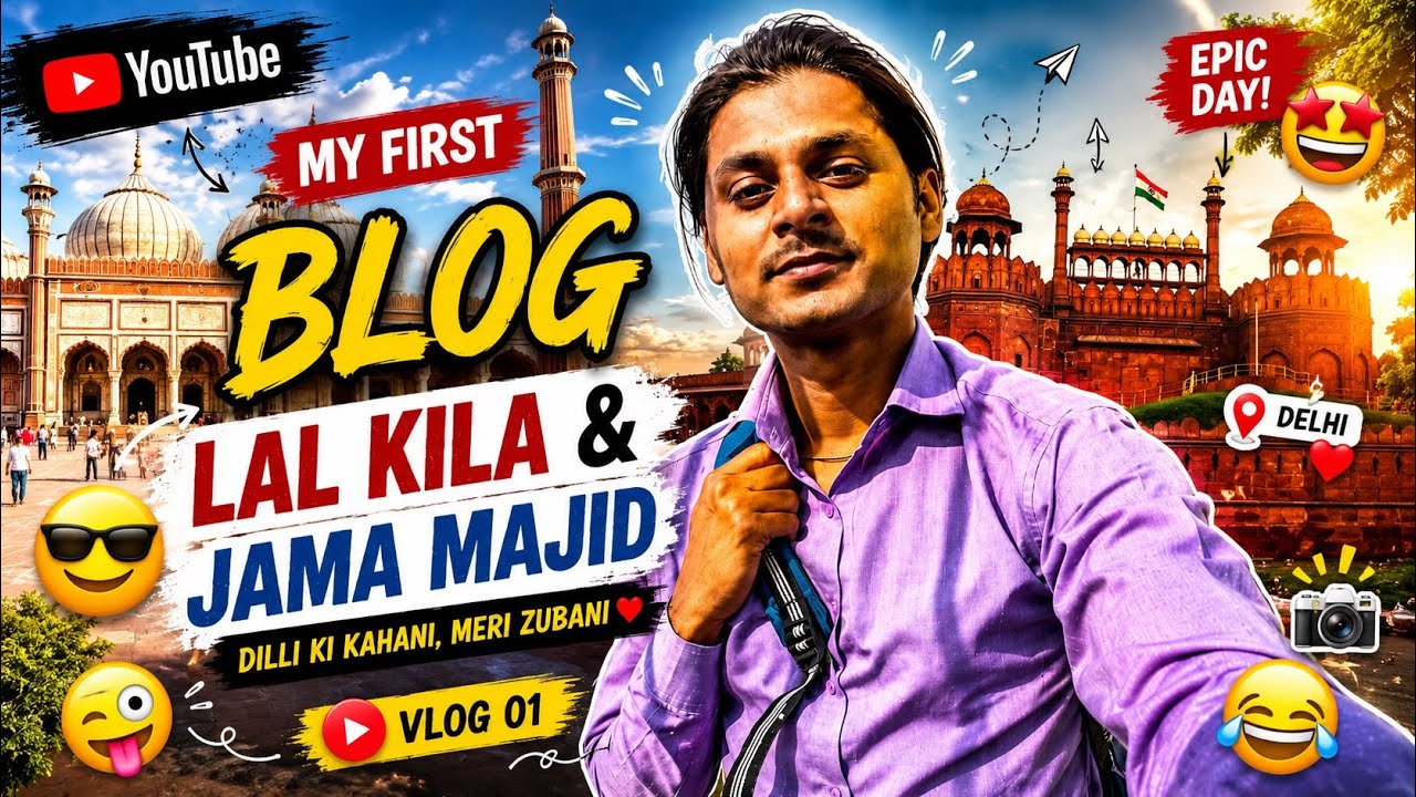 LalQila & JamaMasjid My First Vlogs 