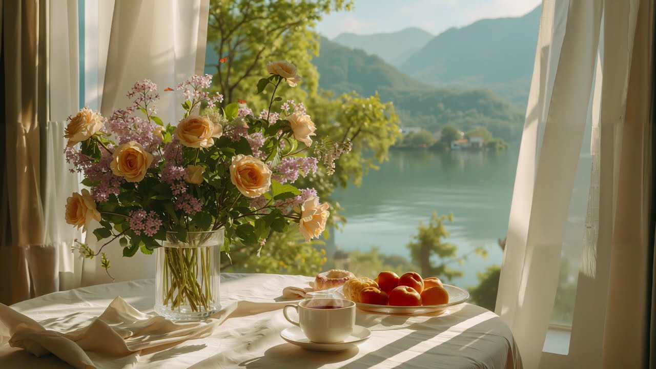 Soft Morning by the Lake ☕ Dreamy Piano Music for Study, Reading & Peaceful Mornings