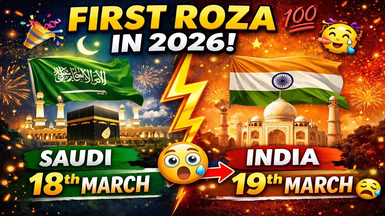 🎉 Ramadan 2026 Begins! Saudi 18th, India 19th &ndash; Big Update!😳 One Day Difference!🇸🇦🇮🇳 INDIA CHANNDRAT