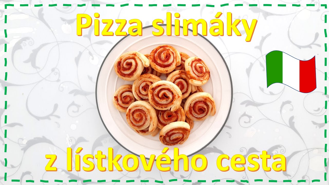 Pizza slimáky z lístkového cesta - chrumkavé a kypré koláčiky