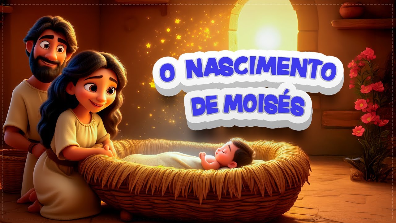 O Nascimento de Moisés - Canção Bíblica Infantil Animada (Louvor para Crianças) 👶🧺🌊
