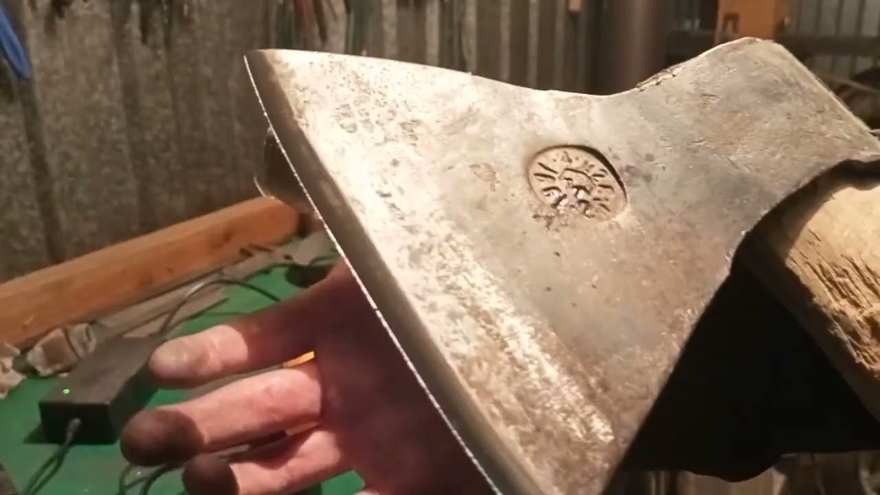 Заточка топора на мини гриндере