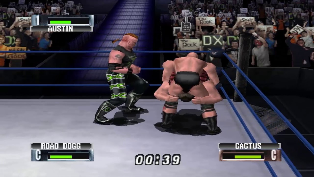 WWF No Mercy - Stone Cold (Championship Mode) Defending The World Heavyweight Championship (N64)