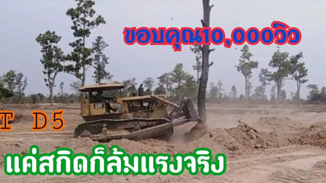 CAT​ D5  #แทรกเตอร์​ดันดินโหดๆๆปรับที่นาแรงๆดันดินแรงดีโหดๆๆ