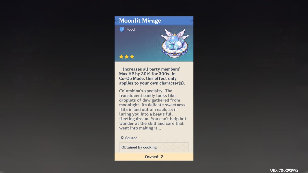 Columbina's Specialty Dish: Moonlit Mirage [ Genshin Impact ]