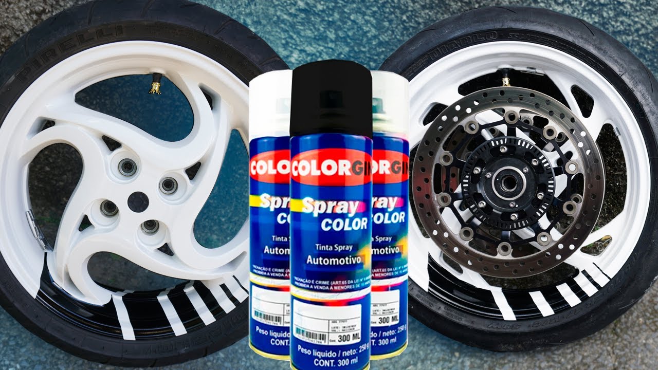 COMO PINTAR RODAS DE MOTO CB1000 HORNET XJ6- COM SPRAY