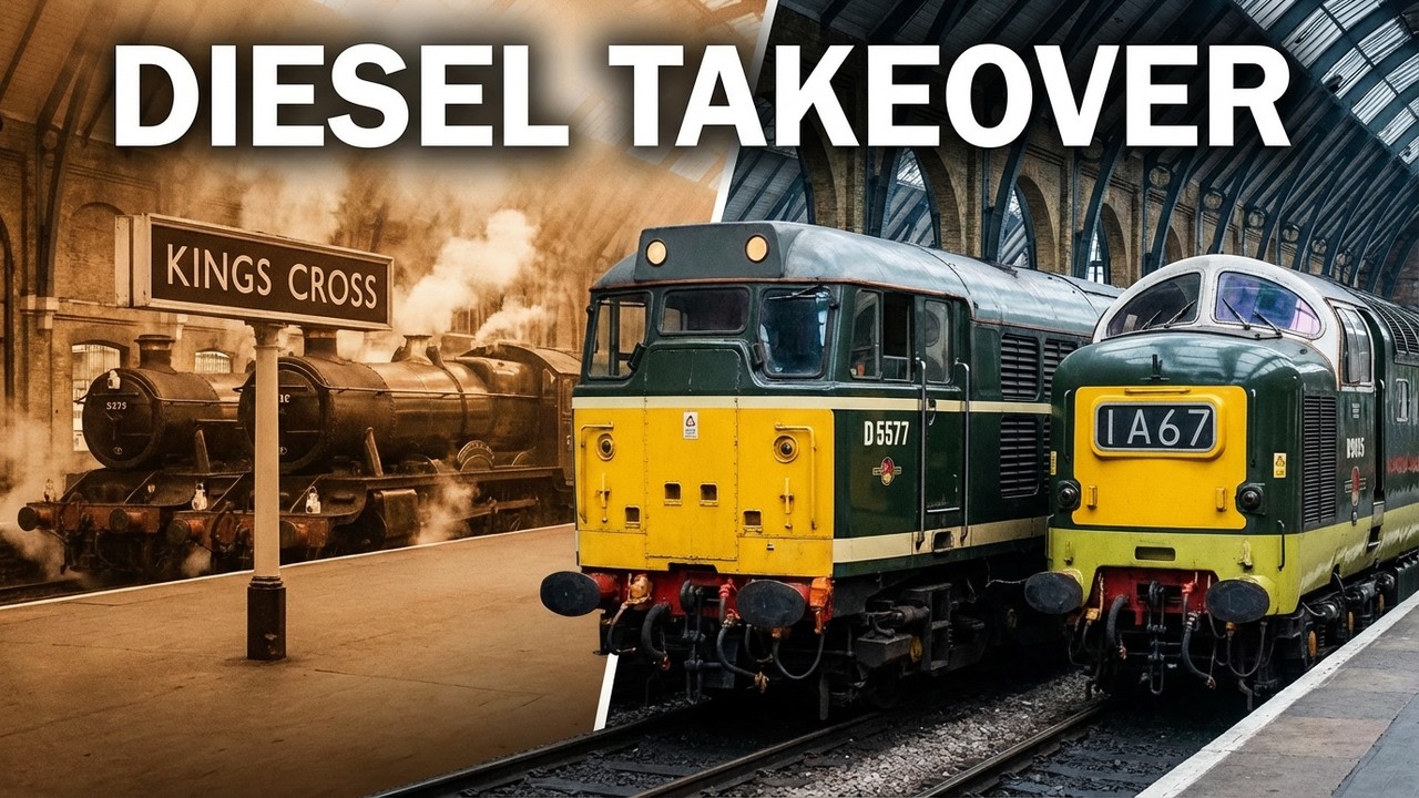 День, когда дизельное топливо захватило вокзал Кингс-Кросс #kingscross #deltic #diesel #locomotive