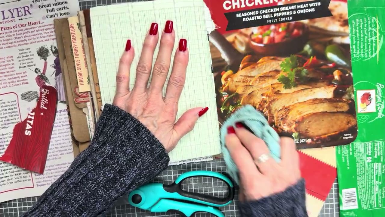 Trader Joe’s Junk Journal Part 22 #traderjoesfinds #collageart @drnmarketbydebbie #paperart