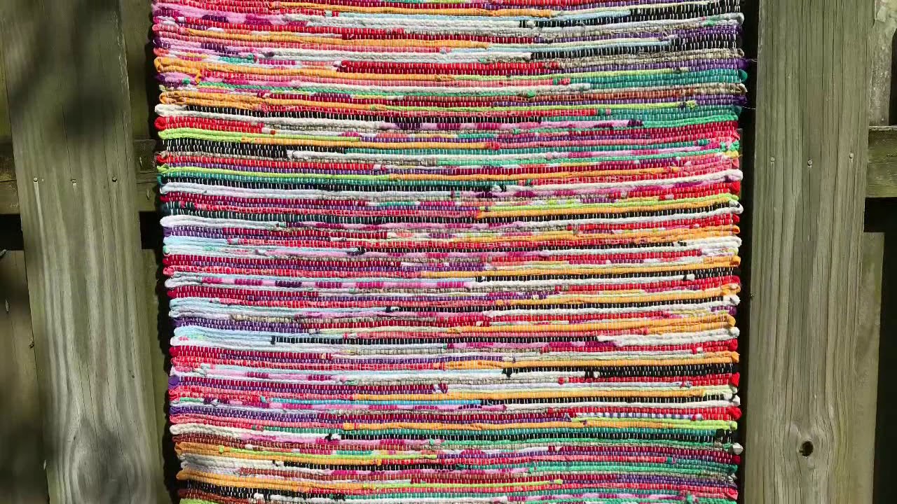Resetting The Loom and Making Weft For a Hit or Miss Rug