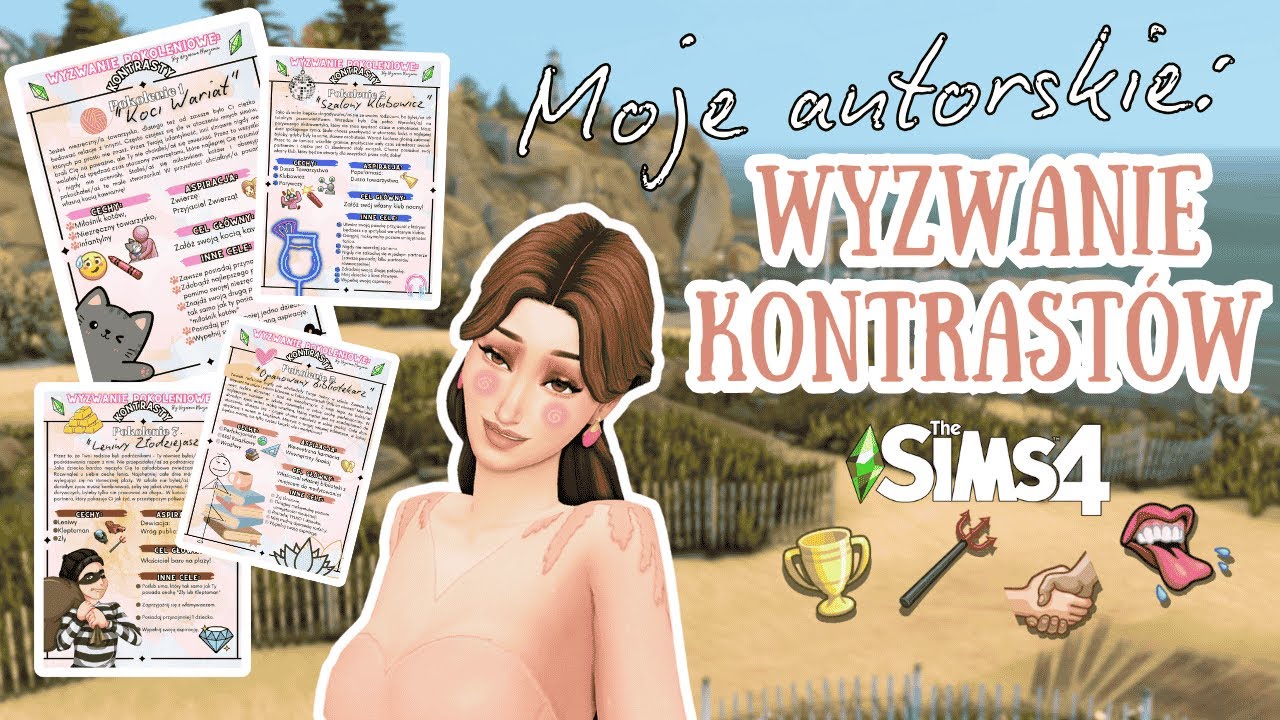 NAPISAŁAM AUTORSKIE WYZWANIE DO THE SIMS 4! WYZWANIE: KONTRASTÓW 🌗 | #thesims4