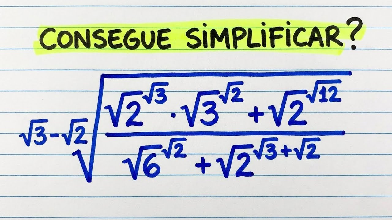 Simplificação de Radicais! Que Questão Linda!