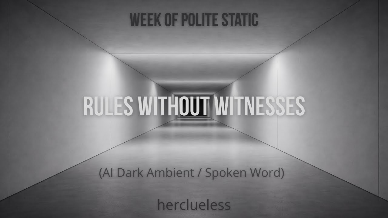 rules without witnesses | herclueless (AI Dark Ambient / Spoken Word)
