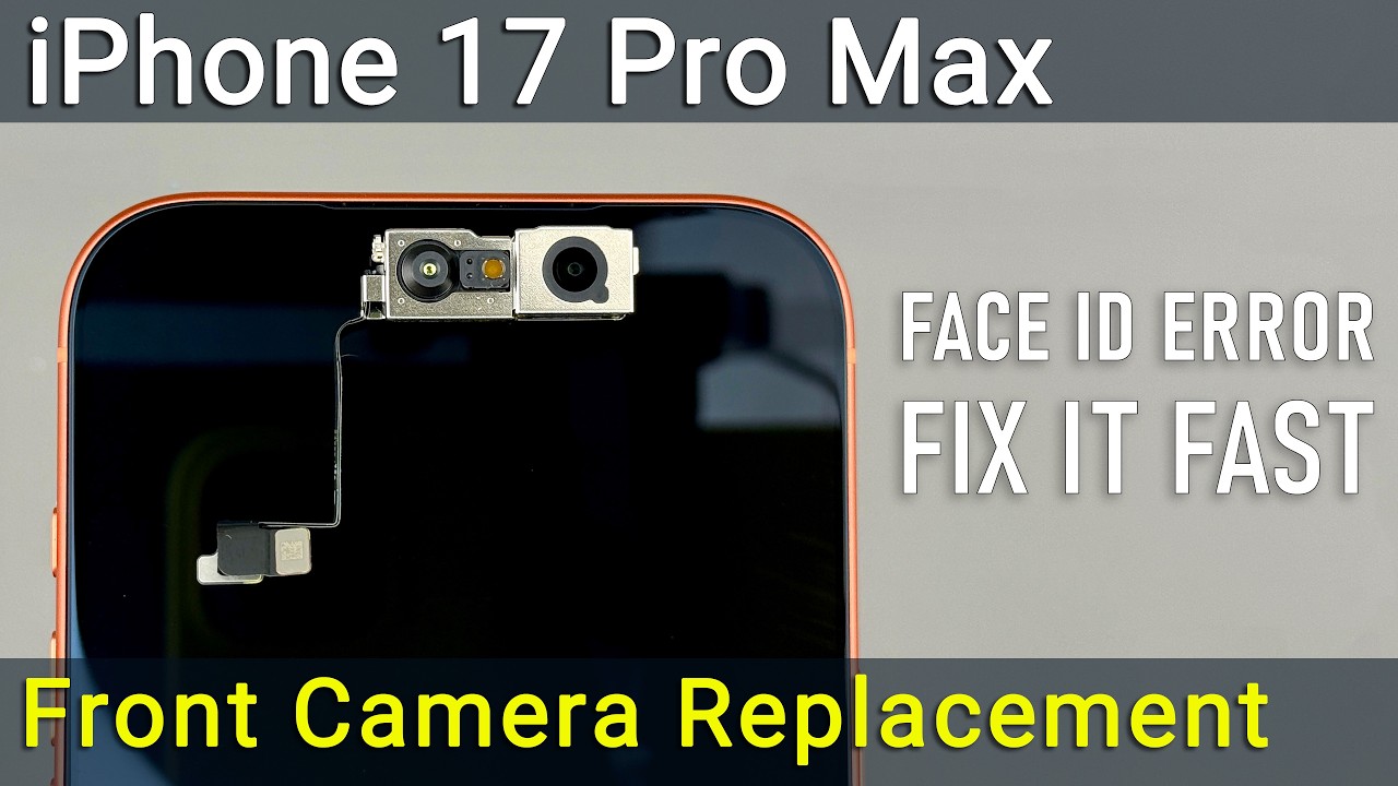 iPhone 17 Pro Max Front Camera Replacement | Fix Face ID & Selfie Camera