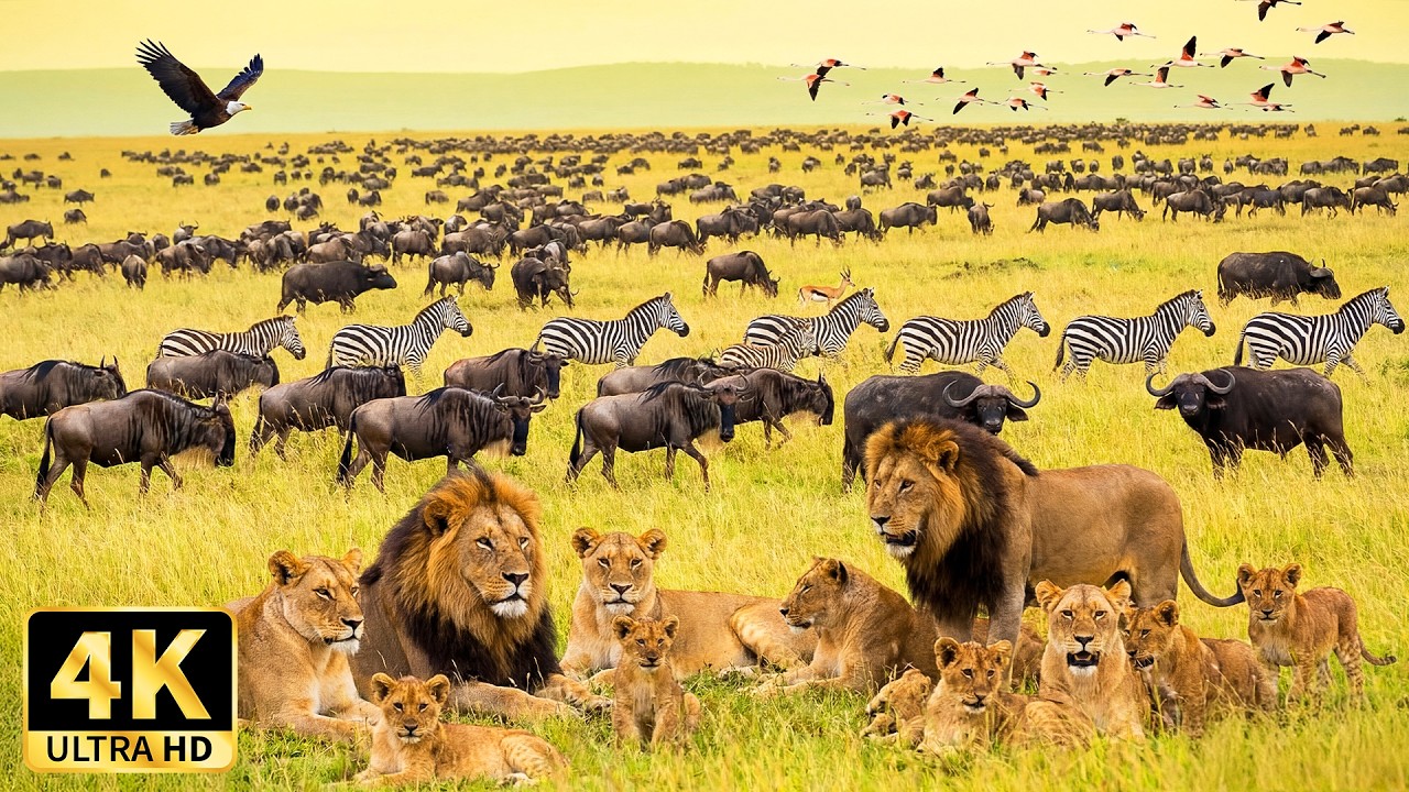 African Safari in 4K | Majestic Animals and Relaxing Music for Ultimate Tranquility