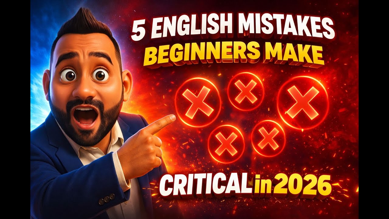 5 English Mistakes Beginners Make CRITICAL in 2026 #speakenglish #englishfluency #englishmistakes