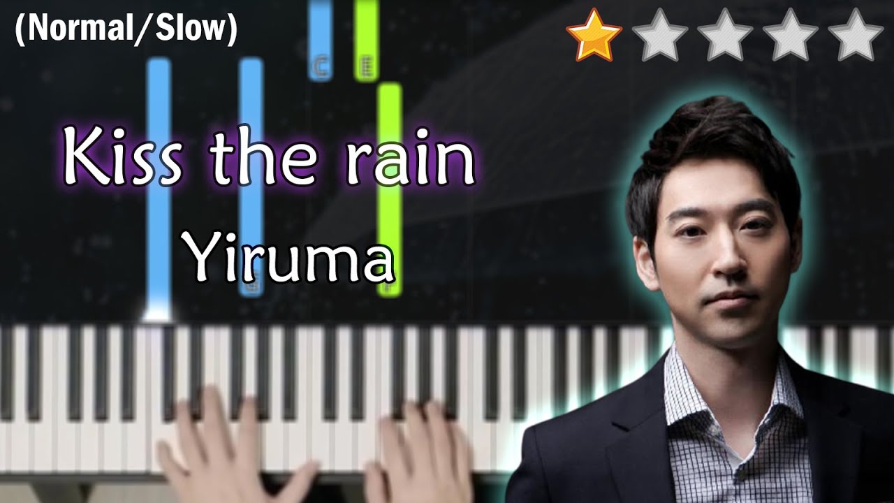 「鋼琴教學」Kiss the rain 雨的印記 (初階版) － Yiruma | Piano Cover 琴譜