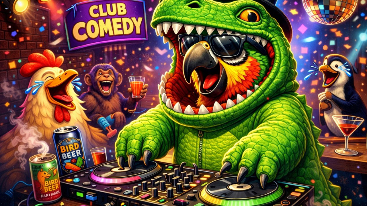 Parrot DJ Goes CRAZY at Comedy Club 😂🦜 | Funniest Animal Party Ever