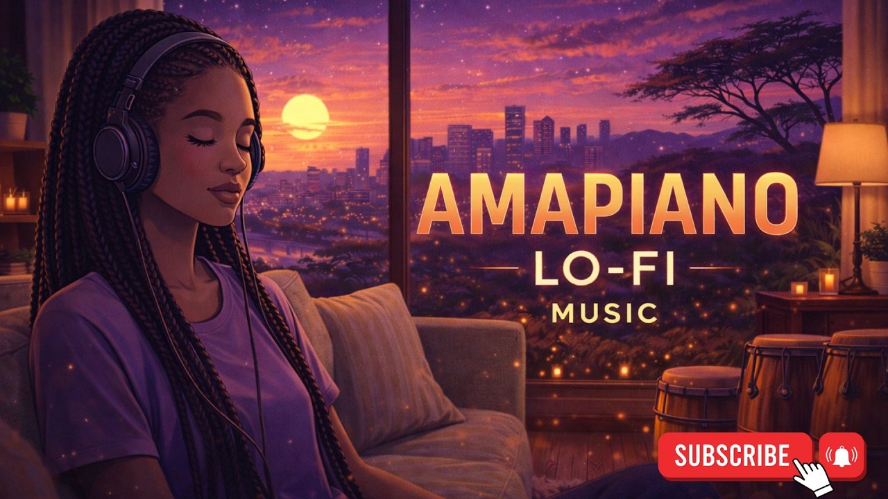 Amapiano LoFi 🌅 Smooth Piano & Log Drum Vibes for Study, Chill & Relax