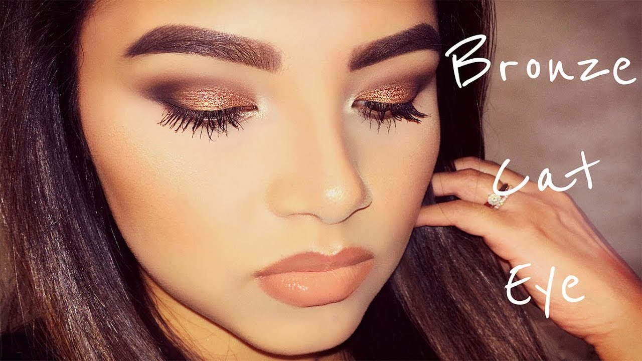 Bronze Cat Eye Makeup Tutorial | Collab with Pinkcyndixo