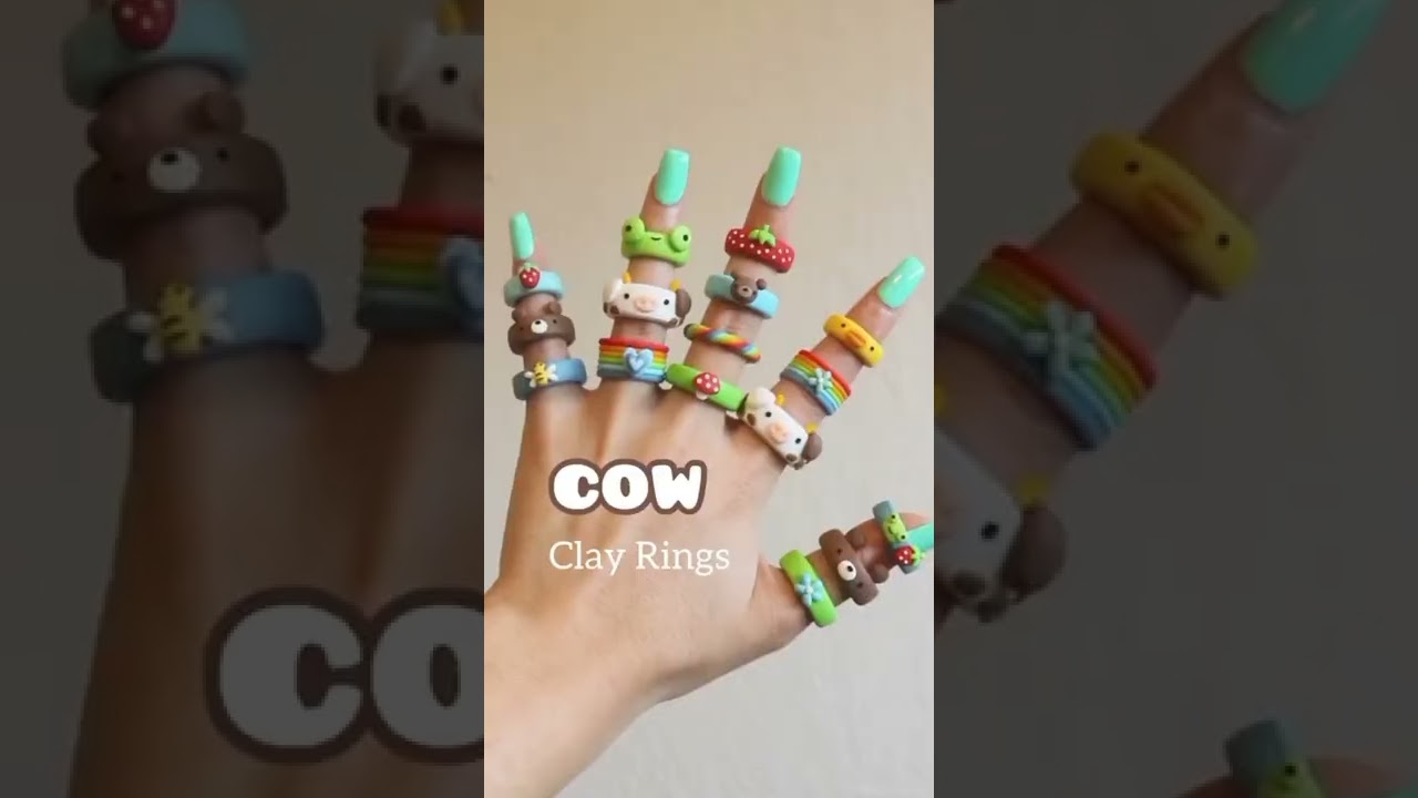 🐮&bull;Tutorial de c&oacute;mo hacer anillos de arcilla + tuto de c&oacute;mo hacer la masa&bull;🐮