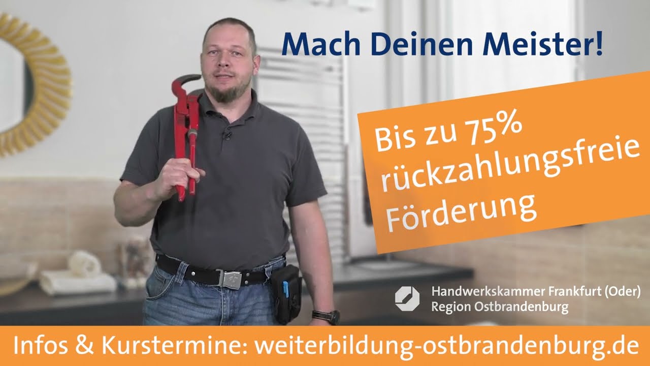 Mach Deinen Meister wie Thomas Meikies im Installateur- und Heizungsbauer Handwerk
