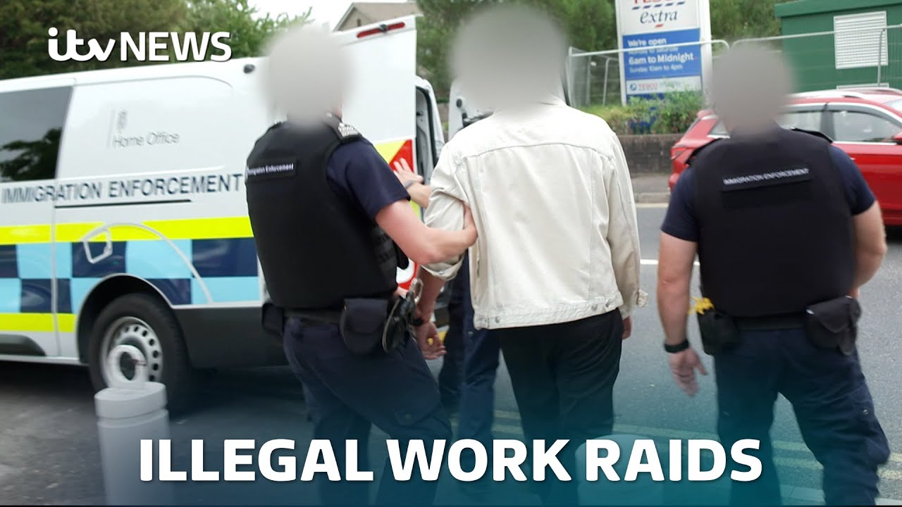 ITV News witnesses illegal working raids, as charities accuse government of 'scapegoating' migrants