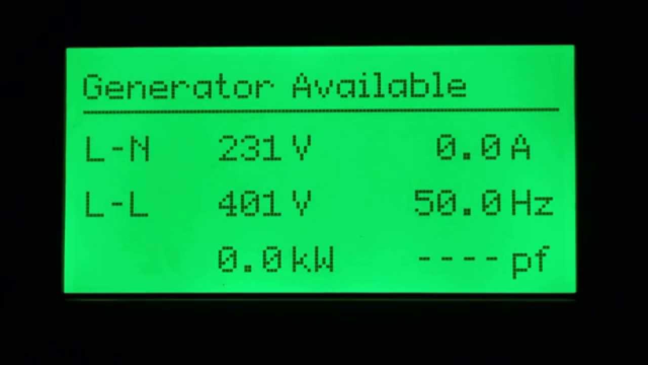 Generator Startup Test