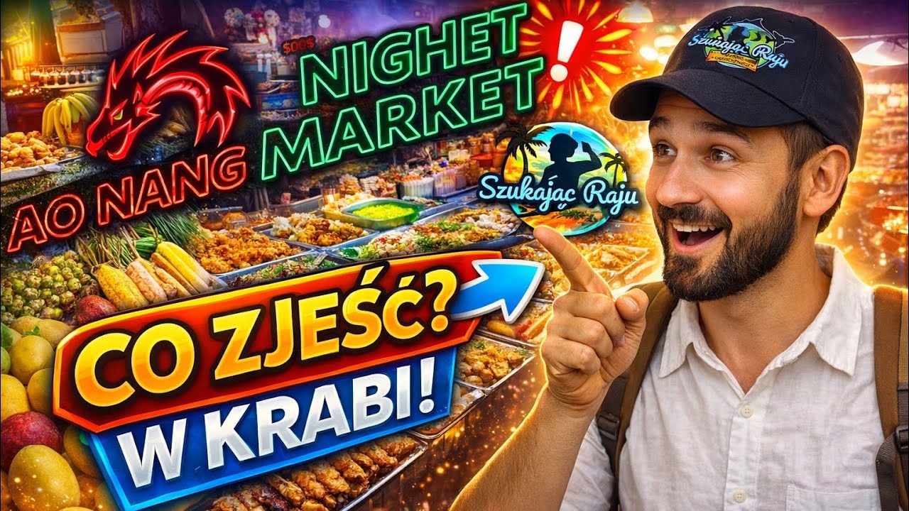 Krabi gdzie dobrze zjeść w Aonang? Nocny market i plaże #Aonang #Krabi #tajlandia #nightmarket #2024